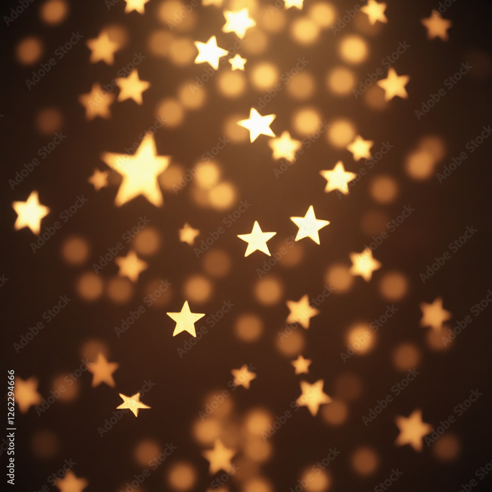 Artistic bokeh background with glowing stars on a warm backdrop Artistic bokeh background with glowing stars on a warm backdrop