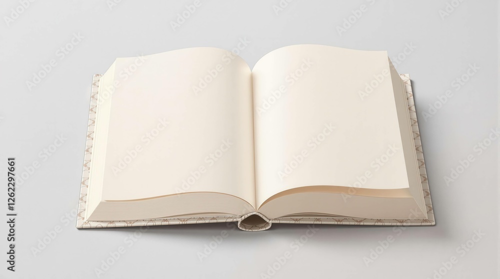 A book is open to a blank page A book is open to a blank page