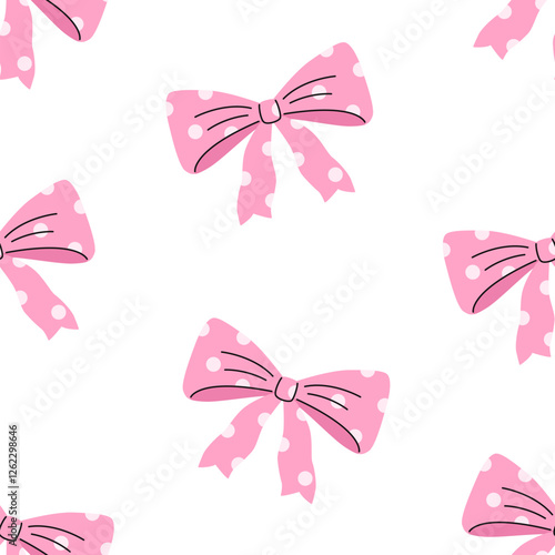 Seamless pattern with bow knots