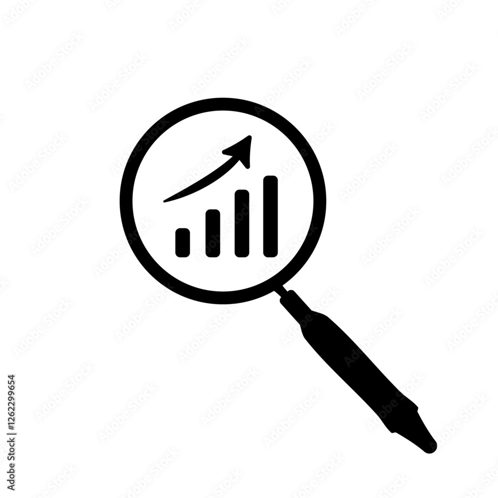 magnifying glass with bar chart,analytic icon,search graph icon magnifying glass with bar chart,analytic icon,search graph icon