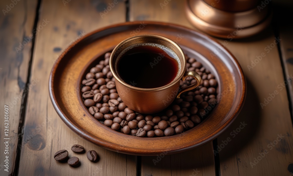 Rich coffee in an elegant cup Rich coffee in an elegant cup