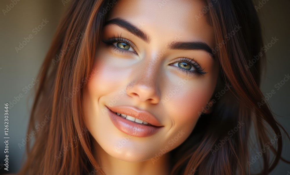 Smiling woman with beautiful eyes Smiling woman with beautiful eyes