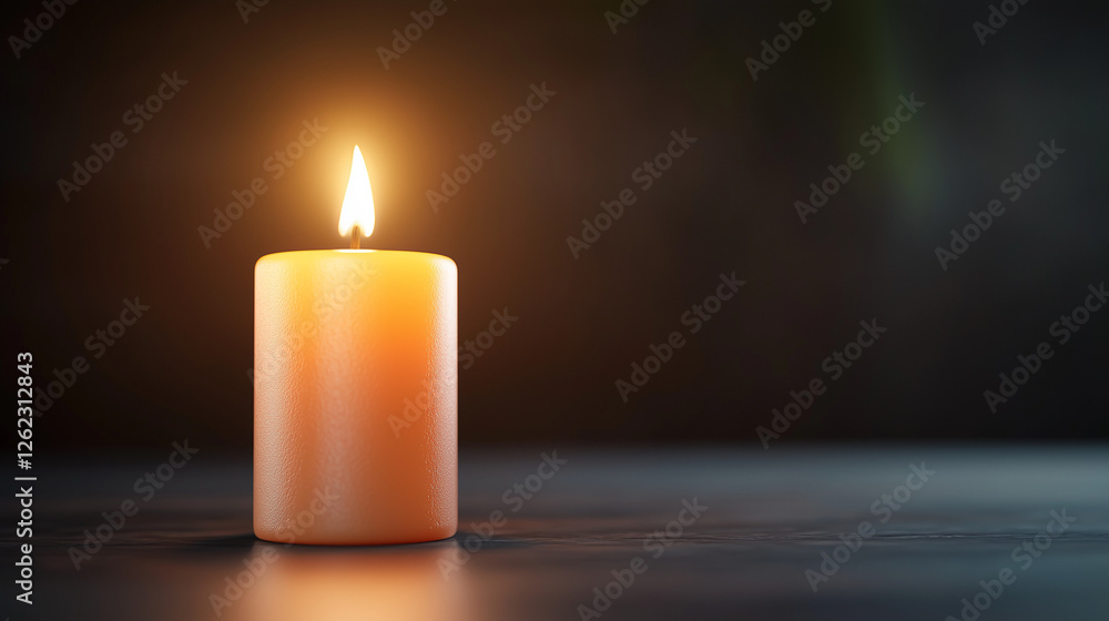 Evocative minimalist Orthodox Easter image: solitary candle flame in darkness. Spiritual essence of candlelight services. Peace, reverence, faith. Evocative minimalist Orthodox Easter image: solitary candle flame in darkness. Spiritual essence of candlelight services. Peace, reverence, faith.