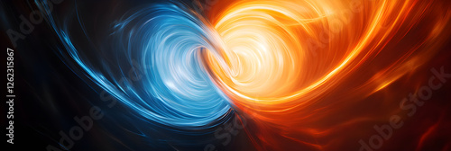 Swirling Magnetic Forces: Abstract Visualization of Attraction and Repulsion