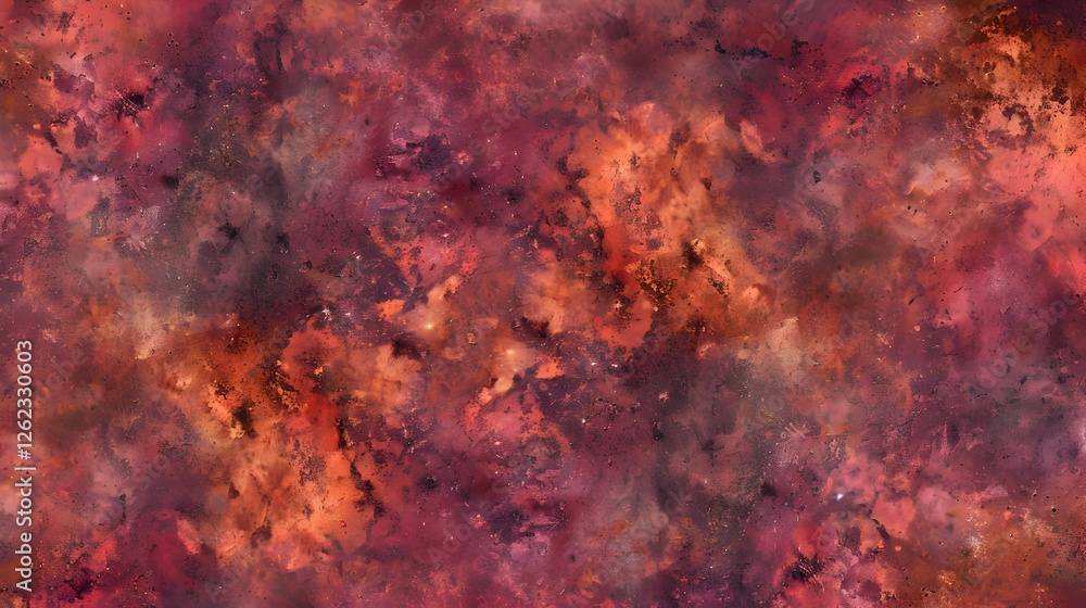 Fototapeta premium Red Cosmic Abstract Background Illustration