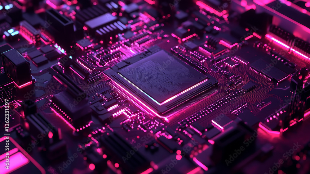 Motherboard brain on green background for technology concept. Vector version also available in gallery Motherboard brain on green background for technology concept. Vector version also available in gallery