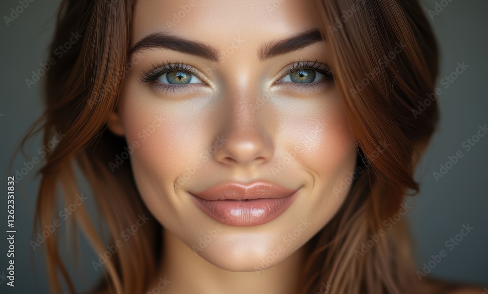 Beautiful woman with striking features Beautiful woman with striking features
