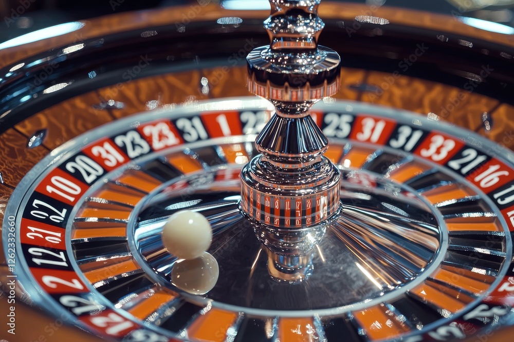Close-up shot of a classic roulette wheel, displaying black and red numbers, with a white ball, offering a glimpse into the captivating world of casino games and chance. Close-up shot of a classic roulette wheel, displaying black and red numbers, with a white ball, offering a glimpse into the captivating world of casino games and chance.