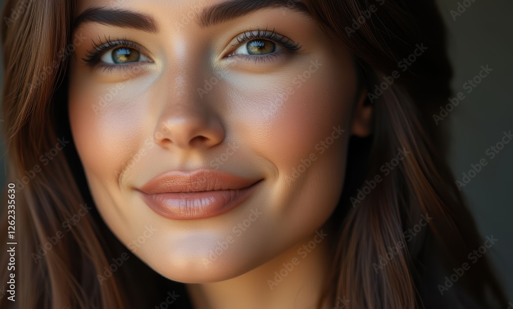 Smiling young woman with radiant skin Smiling young woman with radiant skin