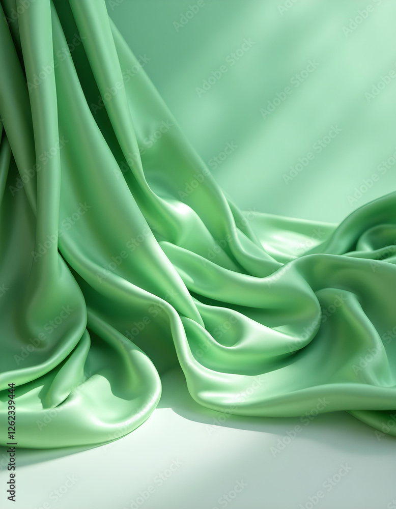 Fototapeta premium green silk background