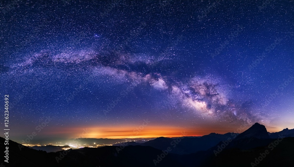 Fototapeta premium 壮麗な天の川と星空の高解像度画像