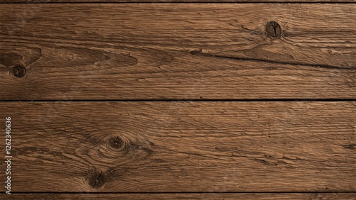 Wallpaper Mural Close-up of textured wooden planks with visible grains and knots, showcasing a warm brown color. Torontodigital.ca