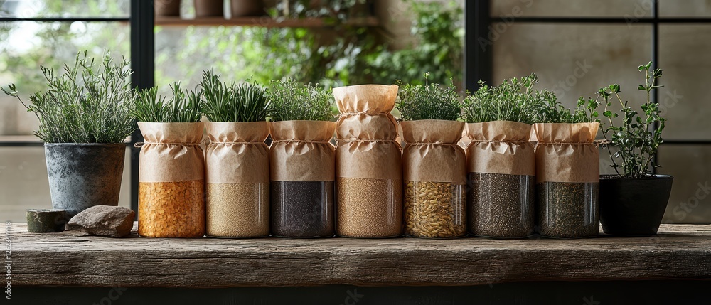 Fototapeta premium Seed Paper Packaging for Sustainable Products