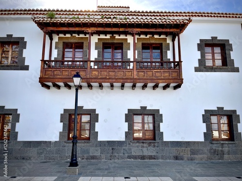 Balcon tipico de casa canaria, en Gran Canaria