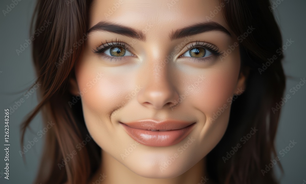 Smiling young woman with captivating eyes Smiling young woman with captivating eyes