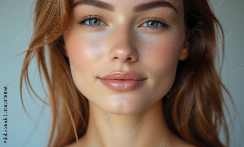 Portrait of a young woman with radiant skin Portrait of a young woman with radiant skin