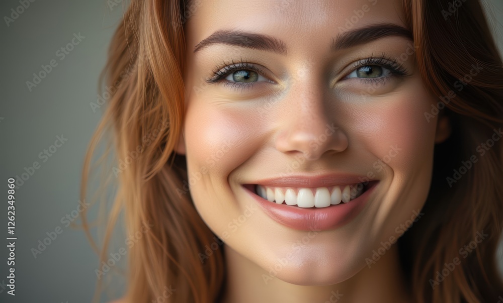 Smiling young woman with light brown hair Smiling young woman with light brown hair