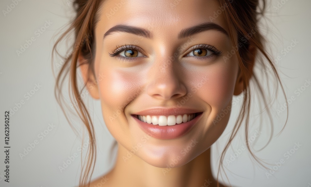Smiling young woman with natural beauty Smiling young woman with natural beauty