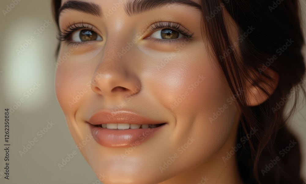 Smiling woman with radiant skin Smiling woman with radiant skin