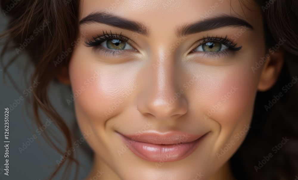 Smiling young woman with radiant skin Smiling young woman with radiant skin