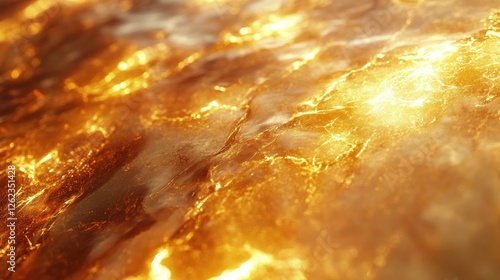 Golden texture with sparkling highlights reflecting light on a smooth surface