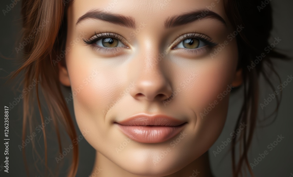 Portrait of a young woman with beautiful features Portrait of a young woman with beautiful features