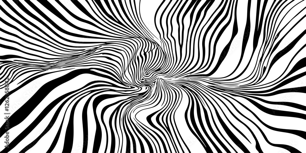 Abstract vector background with black lines in the shape of rays or spirals on a white background. Abstract vector background with black lines in the shape of rays or spirals on a white background.