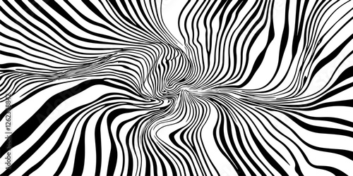Wallpaper Mural Abstract vector background with black lines in the shape of rays or spirals on a white background. Torontodigital.ca