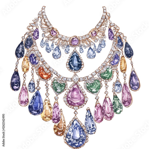 The Cartier Louis XIV diamond necklace is a symbol of royal elegance and luxury.
