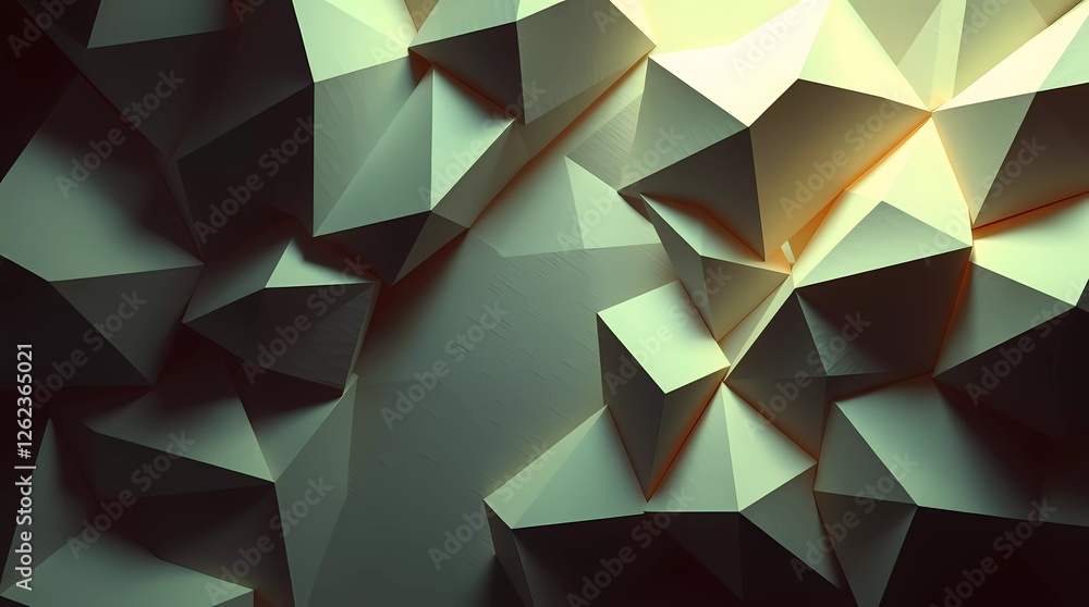 Obraz premium Abstract 3D Triangular Background. Geometric Texture Background