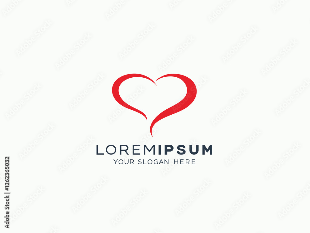Love and care logo design vector template Love and care logo design vector template