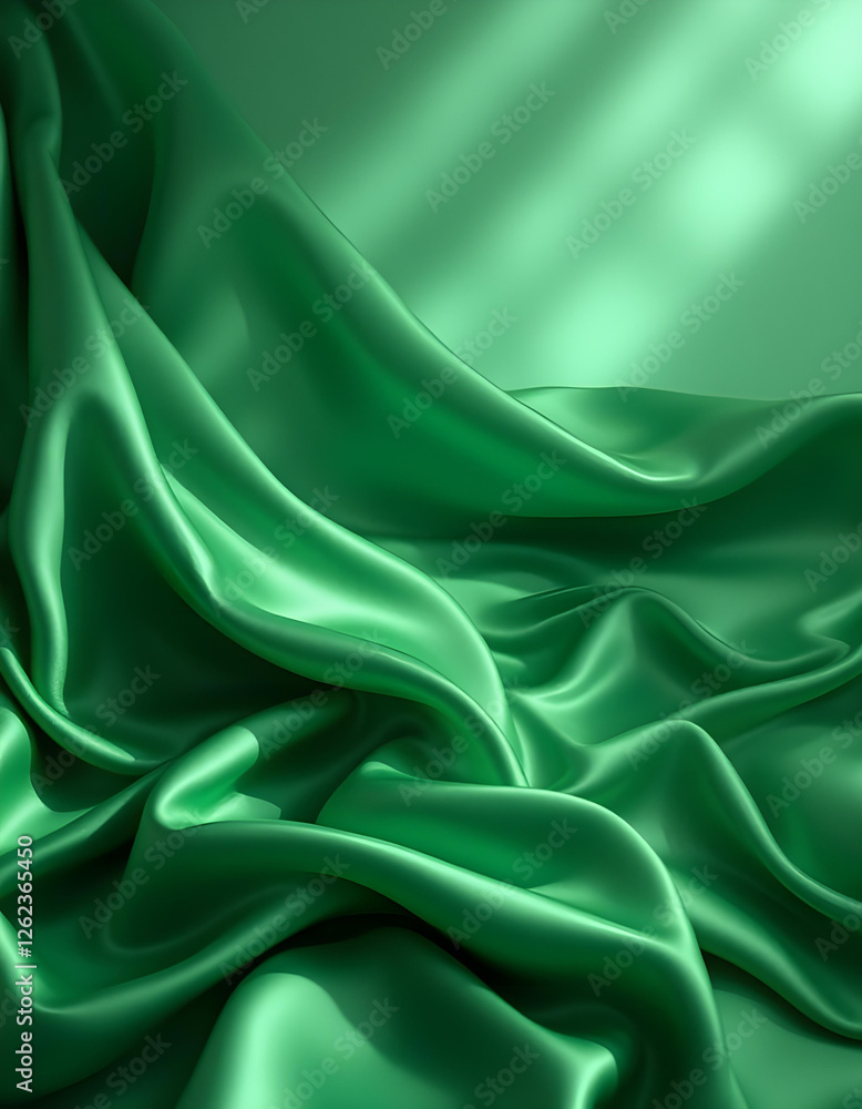 Obraz premium green silk background