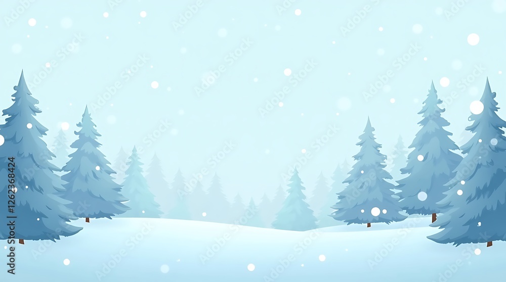 Winter Wonderland: A Serene Snowfall in a Snowy Forest Winter Wonderland: A Serene Snowfall in a Snowy Forest