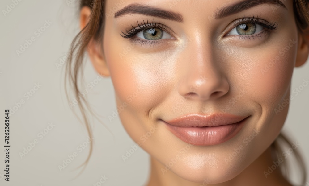 Smiling woman with glowing skin Smiling woman with glowing skin