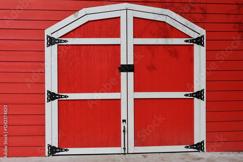 Red barn door