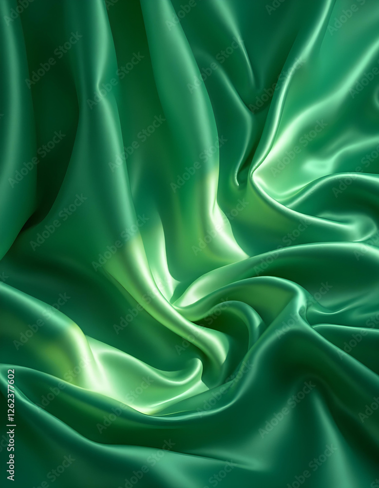Obraz premium green silk background
