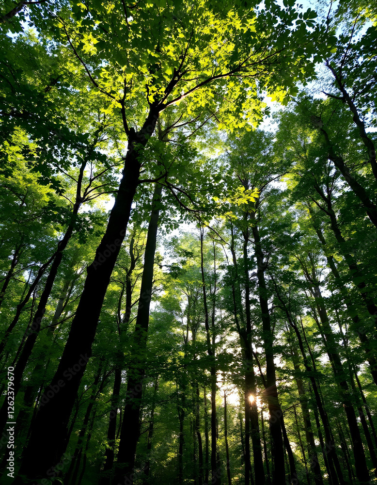 Fototapeta premium sun rays in the forest