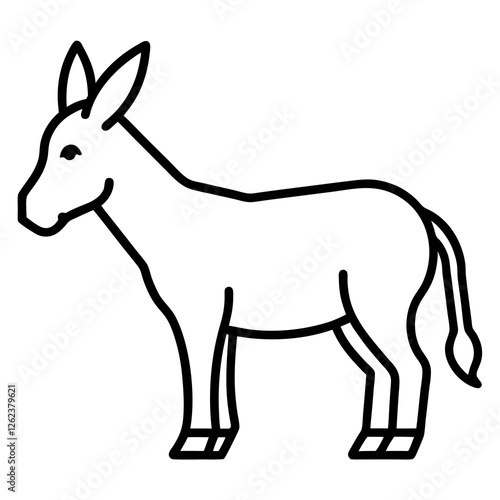 vector illustration of a donkey