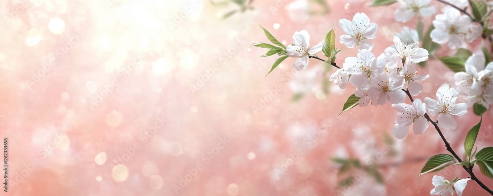 Cherry tree blossom. April floral nature and spring sakura blossom on soft pink background. Banner for 8 march, Happy Easter with place for text. Springtime concept. Top view. Flat lay Cherry tree blossom. April floral nature and spring sakura blossom on soft pink background. Banner for 8 march, Happy Easter with place for text. Springtime concept. Top view. Flat lay