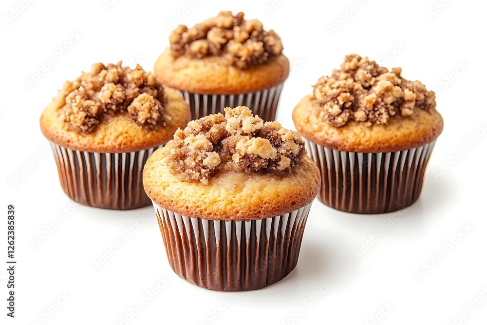 3D Style Bakery-Style Muffins with Streusel Topping Sweet and Crunchy 3D Style Bakery-Style Muffins with Streusel Topping Sweet and Crunchy