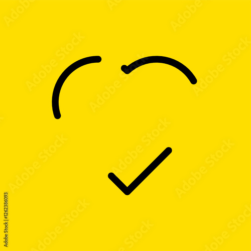 heart-shaped outline on yellow background.