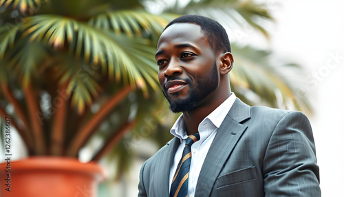 Wallpaper Mural African businessman png element, transparent background, isometry. with white shades Torontodigital.ca