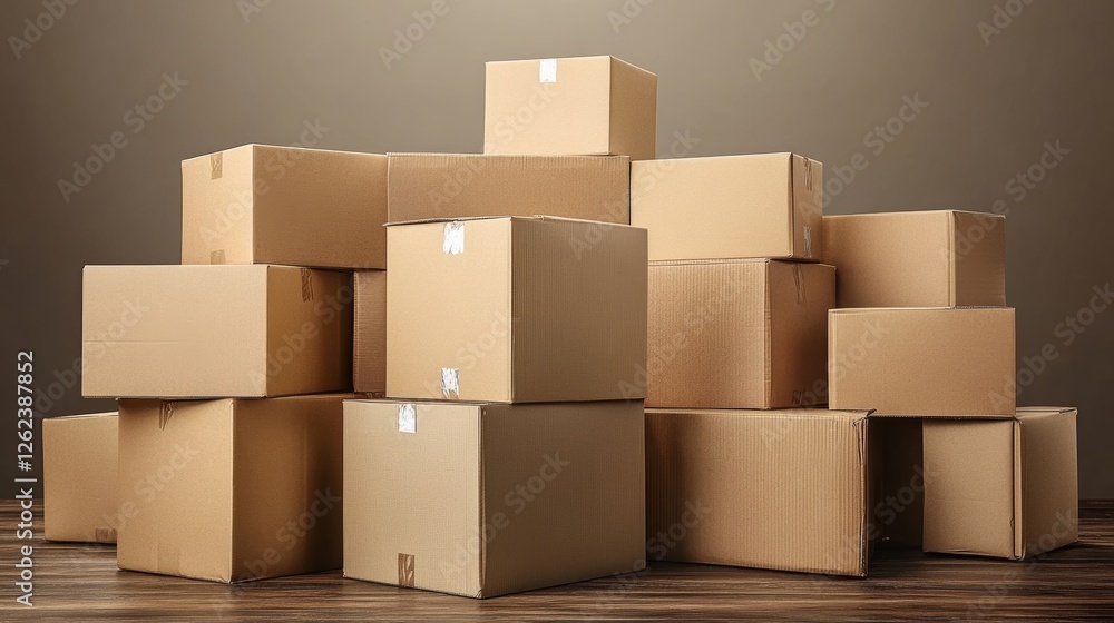 Professional Movers Packing Boxes, Generative AI Professional Movers Packing Boxes, Generative AI