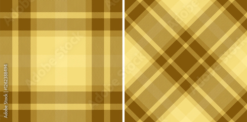 Fabric check seamless of pattern texture plaid with a textile tartan background vector. Set in fall colors. Cozy throws for living room decor.