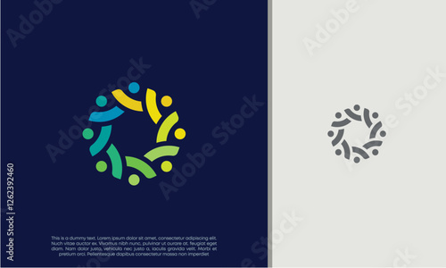 Global Community Logo Icon Elements Template. Community human Logo template vector. Community health care. Abstract Community logo	