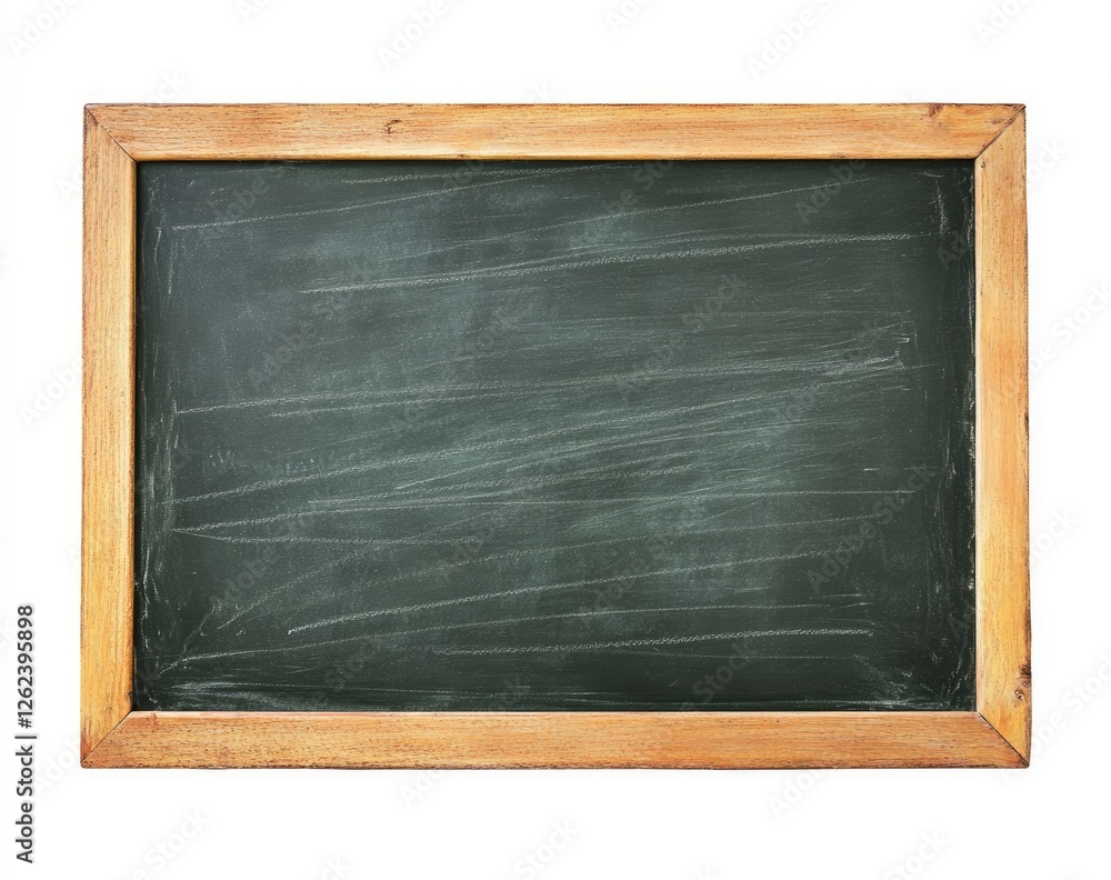 Empty chalkboard, wooden frame, studio, blank, education Empty chalkboard, wooden frame, studio, blank, education