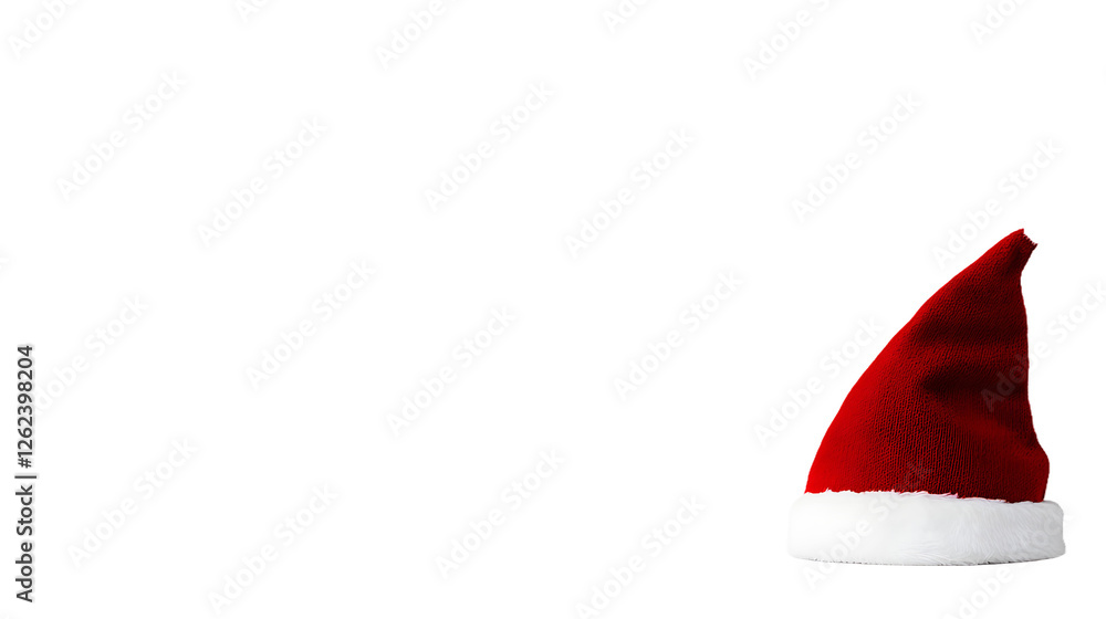 A simple and festive image of a Christmas hat on a white background, symbolizing the holiday season, cheer, and celebration, perfect for conveying the spirit of Christmas.
A simple and festive image of a Christmas hat on a white background, symbolizing the holiday season, cheer, and celebration, perfect for conveying the spirit of Christmas.
