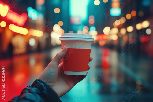 Hand Holding Paper Coffee Cup