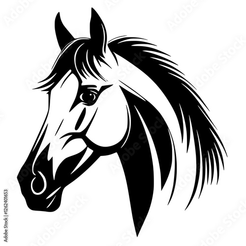 Wallpaper Mural horse head silhouette Torontodigital.ca