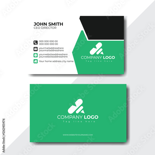 Business card design template, Clean professional business card template, visiting card, business card template.
